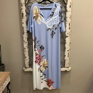 Chico's Light Blue Dress with Branded Neck Tag